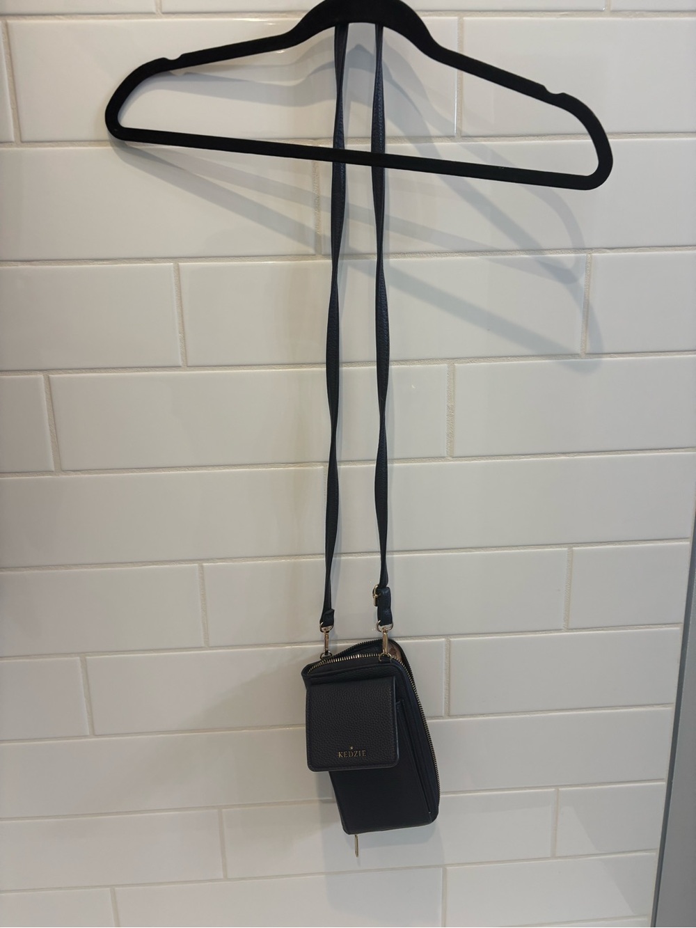 Kedzie Black Leather Crossbody Bag